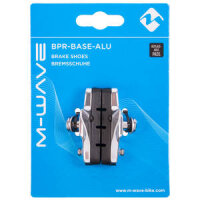 Bremsschuh M-Wave BPR-RR-Base, Rennrad schraub, symm, silber 55mm, 1 Paar, für Alufelge, Messingschlager, 361770