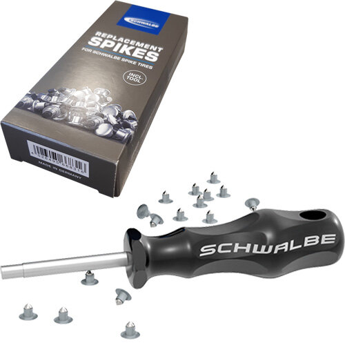 Ersatzspikes (Stahl) mit Werkzeug, Schwalbe, Schwalbe, 5512.01