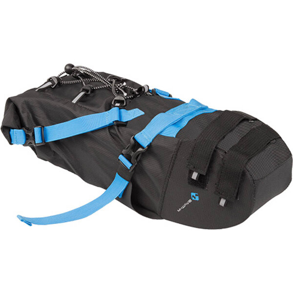 Satteltasche Rough Ride Saddle 6 Liter, M-Wave, Größe M, schwarz, Messingschlager, 122625