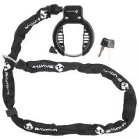 Rahmenschloss Ringchain, 63mm, M-Wave, mit Kette 1.500mm, Messingschlager, 231458