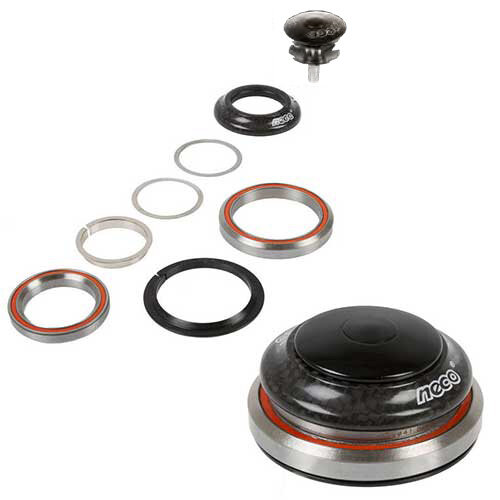 Steuersatz 1 1/8" - 1,5", integrated schwarz, Messingschlager, 390365