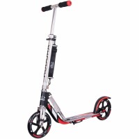 City Scooter Big Wheel Hudora Alu 8" 205RX schwarz/silber/rot 205mm RX-design
