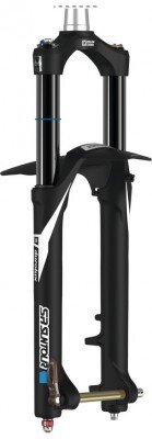 Fourche Suspendue Suntour SR SF21 DUROLUX36 EQ BOOST - 27,5 Pouces, Débattement 180mm, Té Conique AHead, Couleur Noire Mate
