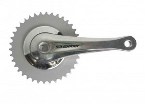 KRG SR-Suntour CW8 SCX S Alu/poliert, 170mm, 4-Kant, 33 Zähne