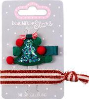 Haarclip + Haargummi Xmas beautiful Stars