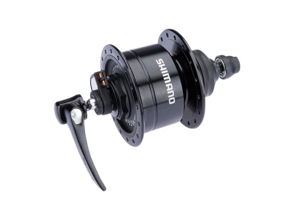 SHIMANO Nabendynamo "DH3D72" Für Scheibenbremse Ce 32 Loch, schwa