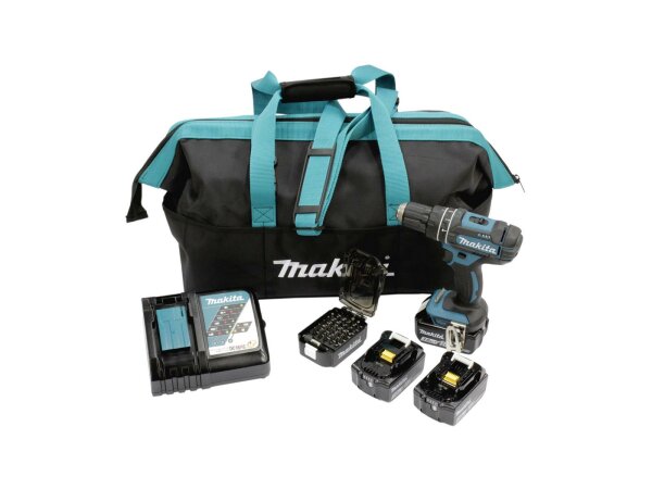 MAKITA Schlagbohrschrauber "DHP482RFX3", Akku, 18V, mit Akku und 
