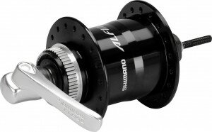 VR-Nabendynamo Shimano DHS701 100mm, 36 Loch, schwarz, SNSP