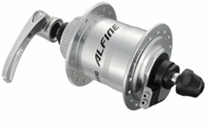vr-nabendynamo shimano dhs701 100mm, 32 loch, silber, snsp