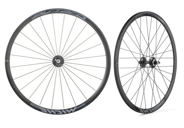 Laufradsatz Miche Pistard 622-15C schwarz für Drahtreifen Speichen schwarz