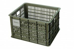 Fahrradkasten Basil Crate M 34x40x25cm, moss green, 27ltr