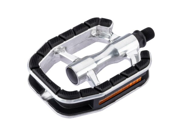 WELLGO Pedal "LU-T4" 1/2", Aluminiumkörper, rutsch silber / schwa