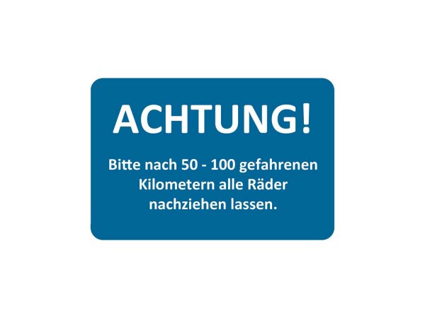 EICHNER Kundendienstaufkleber Spenderbox mit 250 S "Achtung Räder