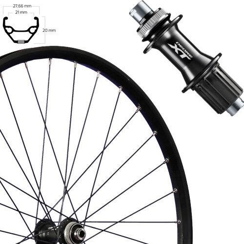Hinterrad 28" schwarz Disk Centerlock SE, Taurus21, M8010, S