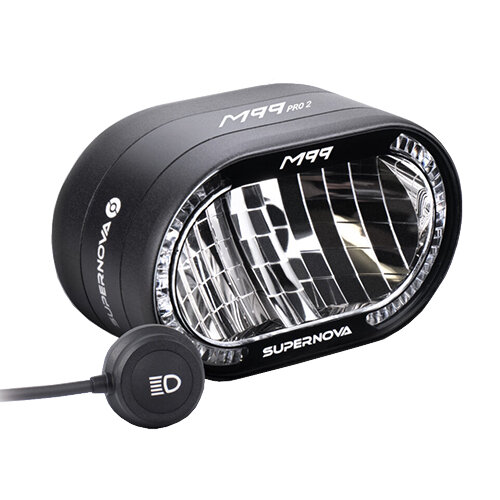 E-Bike-Scheinwerfer M99 PRO 2, E-45, Supernova, LED, schwarz