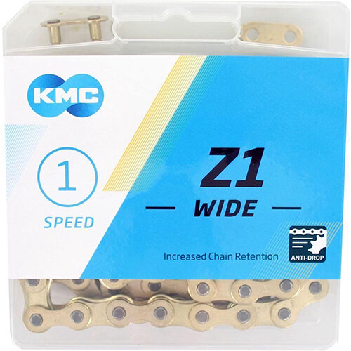 Kette KMC Z1 Wide 1-fach, 112 Glieder, gold, Karton, KMC, 30