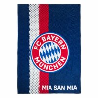 FC Bayern München Fleecedecke Fan navy Mia san mia 24387 150x200cm