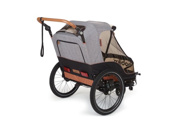 BOBIKE Kinderanhänger Trailer & Stroller Alu grau / blau
