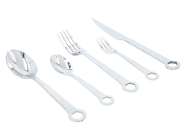 KS-TOOLS Aktionspaket "Besteckset" Mit S 5-tlg. (Gabel, Messer, Löffel, Kuchengabel, Kaffeelöffel)