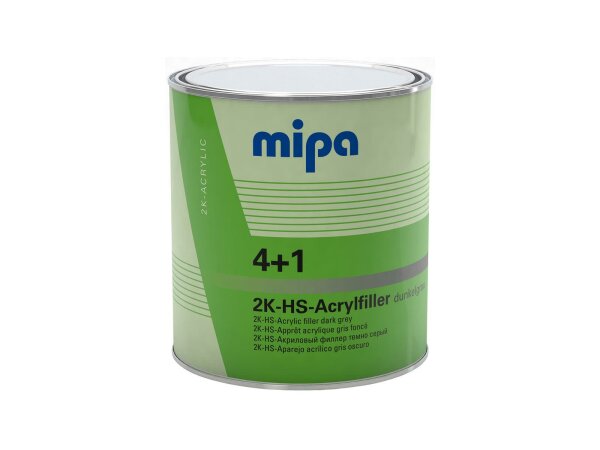 MIPA Grundierfiller "4+1 Acrylfiller HS" 3 l Dose, dunkelgrau