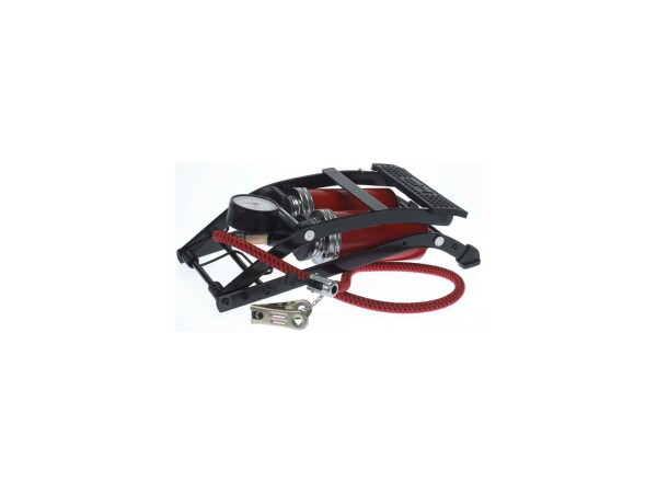 HP Fußluftpumpe, Tretpumpe, Zweizylinder, mit Manometer, 2 x