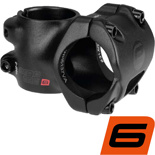 Ergotec Vorbau RAY AHEAD 31,8 - 55mm, 0°, Safety Level 6, schwarz matt