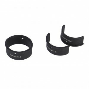 Reduzierhülsen-Set Ergotec schwarz Alu, für Vorbauten (35mm auf 31,8mm)