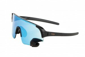 Sportbrille TriEye View Sport Revo Gr.M/L, Rahmen sw, Gläser blau, Kat. 3