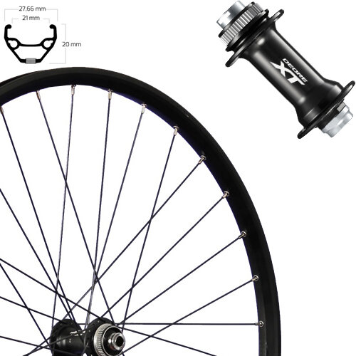 Vorderrad 28" schwarz Disk Centerlock SE, Taurus21, M8010, Steckachse 100mm, Roland, 812104