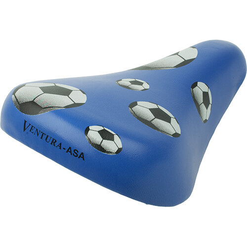 Kindersattel Asa Kids Fußball, 12"-16", blau, Messingschlager, 251293
