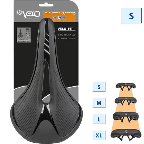 Sattel Velo-Fit Athlete FC, Unisex, Größe S, schwarz, Velo, 250524