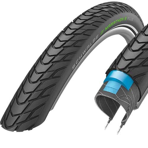 50-584 Marathon E-PLUS Smart DualGuard E-50, OEM, Draht, Reflex schwarz, Schwalbe, 10159057