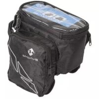 Oberrohrtasche Rotterdam Top XXL , M-Wave, für Smartphone, schwarz, Messingschlager, 122376