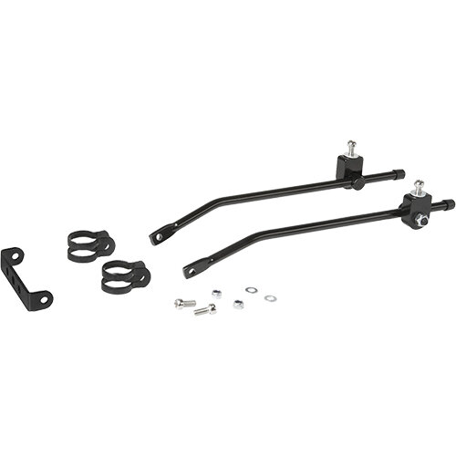 Befestigungsset für Gepäckträger, schwarz, 250mm, Messingschlager, 440104