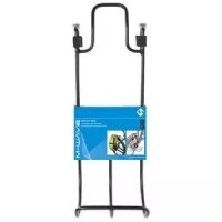 Universaler Taschenhalter für Gepäckträger, schwarz, Aluminium, mit Spanngurt, Messingschlager, 440400