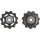 Schaltwerkrollen Pulley Guide 11Zähne, schwarz /Paar, Messingschlager, 680290