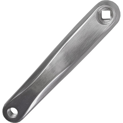 Kurbel, links 175mm, Aluminium, silber poliert, Messingschlager, 352681