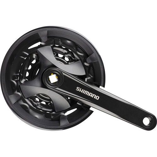 Kurbelsatz Shimano FC-MT101, 175mm, schwarz, 40-30-22 Zähne, 3x9fach, Shimano, EFCMT101E002CLB