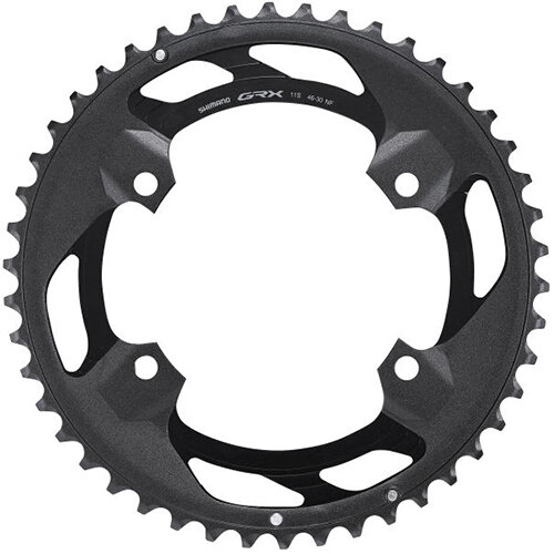 Kettenblatt GRX, FC-RX600, 46 schwarz, Ø 110 single, Shimano Teile, Y0K698010