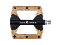 BRAVE Plattform-Pedal "Wood" Mod. 23 SB-verpackt,  schwarz / holz