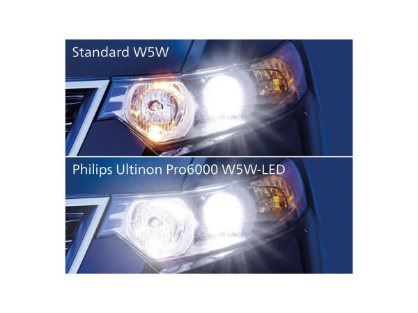 PHILIPS Hauptlampe Ultinon Pro6000 W5W-LED, LED-Nachr - zumoo