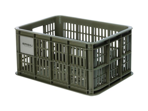 BASIL V.R.-Korb "Crate S" Kunststoff, Volumen: 17  moss green