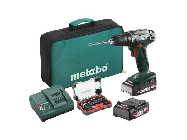 METABO Bohrschrauber-Set "BS 18 L", Akkuschrauber, 18V,