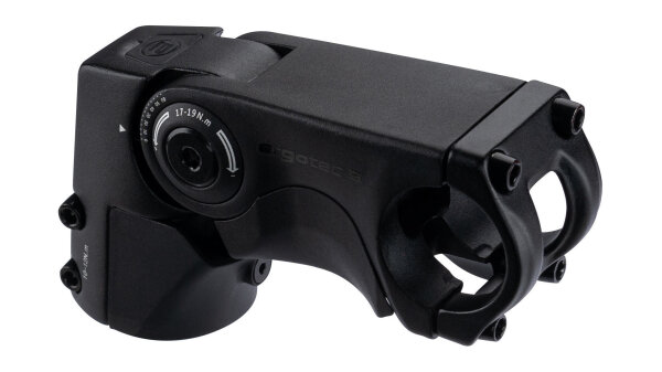 Ergotec Vorbau SEPIA XL Fi AHEAD 50 31,8 - 90mm, winkelverstellbar 0°- +60°, int. Kabelführung, kompatibel mit ACROS & TOKEN Steuerlager, Safety Level 5, schwarz matt