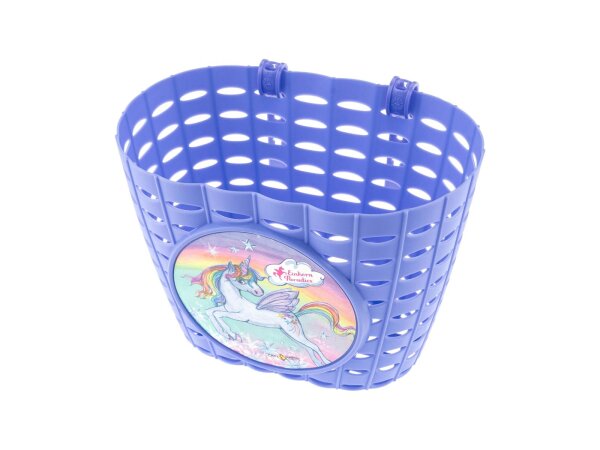 BIKE FASHION Kinderkorb Mit Lasche zur Lenkerbefes "Einhorn Parad