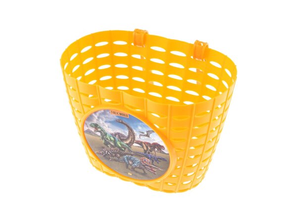 BIKE FASHION Kinderkorb Mit Lasche zur Lenkerbefes "T-Rex World"