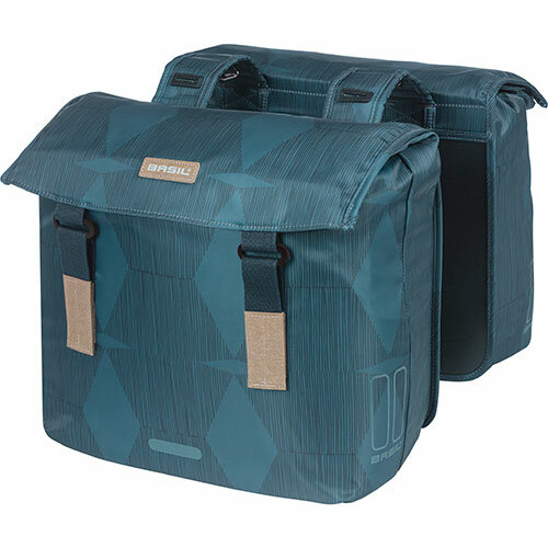 BASIL Doppeltasche "Elegance" Volumen: 40 l, Recyc estate blue