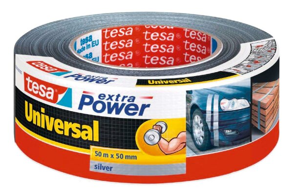 TESA Gewebeband extra Power 50mm 25m silbergrau