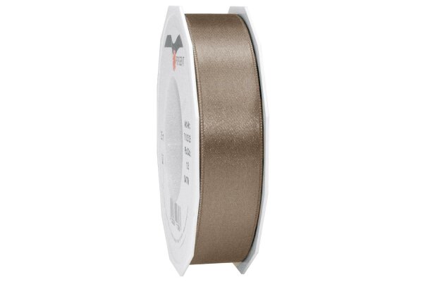 PATTBERG Doppelsatinband 25mm 25m taupe