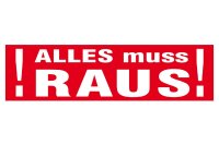 Ankleber alles muss raus 70x20